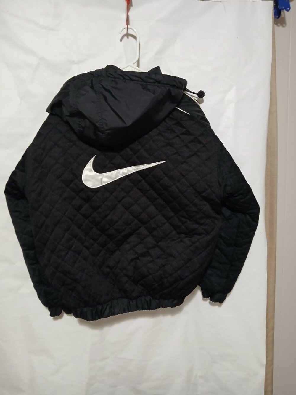 Vintage 90's Nike Swoosh Winter Quilted Large (12/14) Youth Puffer Hooded Ski